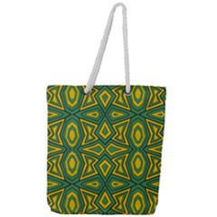 Abstract Pattern Geometric Backgrounds Full Print Rope Handle Tote (large) by Eskimos