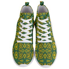 Abstract Pattern Geometric Backgrounds Men s Lightweight High Top Sneakers by Eskimos