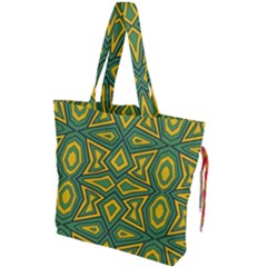 Abstract Pattern Geometric Backgrounds Drawstring Tote Bag by Eskimos