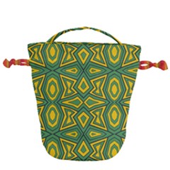 Abstract Pattern Geometric Backgrounds Drawstring Bucket Bag by Eskimos