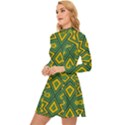 Abstract pattern geometric backgrounds Long Sleeve Velour Longline Dress View2