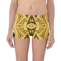 Abstract Pattern Geometric Backgrounds Reversible Boyleg Bikini Bottoms by Eskimos