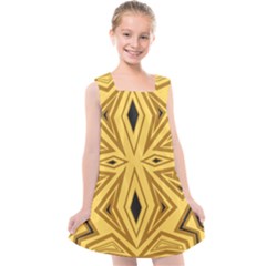 Abstract Pattern Geometric Backgrounds Kids  Cross Back Dress by Eskimos