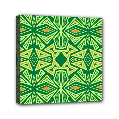 Abstract Pattern Geometric Backgrounds Mini Canvas 6  X 6  (stretched) by Eskimos