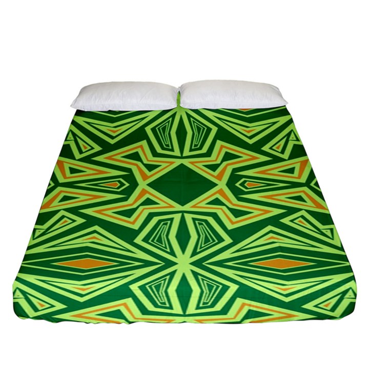 Abstract pattern geometric backgrounds Fitted Sheet (King Size)