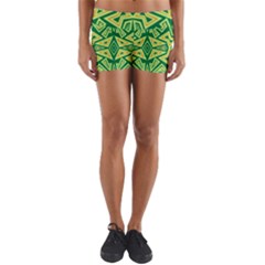 Abstract pattern geometric backgrounds Yoga Shorts