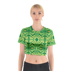 Abstract pattern geometric backgrounds Cotton Crop Top