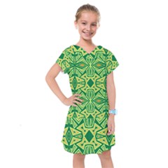 Abstract pattern geometric backgrounds Kids  Drop Waist Dress