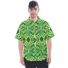 Abstract pattern geometric backgrounds Men s Short Sleeve Shirt