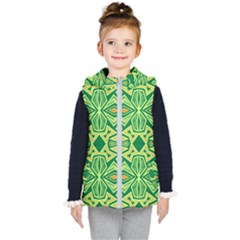 Abstract Pattern Geometric Backgrounds Kids  Hooded Puffer Vest