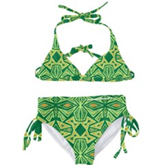 Abstract pattern geometric backgrounds Kids  Classic Bikini Set