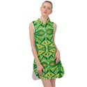 Abstract pattern geometric backgrounds Sleeveless Shirt Dress View1