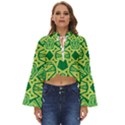 Abstract pattern geometric backgrounds Boho Long Bell Sleeve Top View1