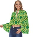 Abstract pattern geometric backgrounds Boho Long Bell Sleeve Top View2