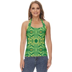 Abstract Pattern Geometric Backgrounds Basic Halter Top by Eskimos