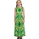 Abstract pattern geometric backgrounds Kids  Satin Sleeveless Maxi Dress View1