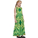 Abstract pattern geometric backgrounds Kids  Satin Sleeveless Maxi Dress View3