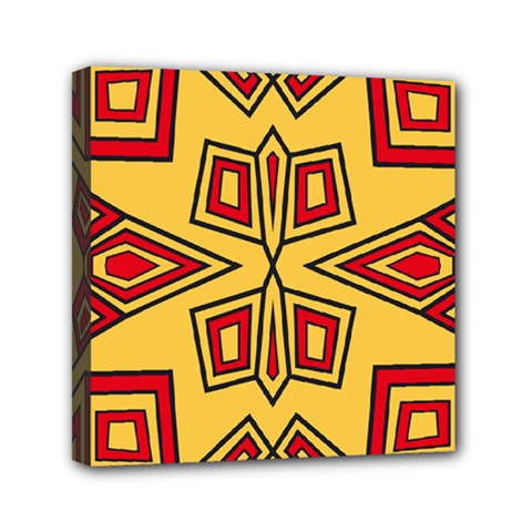 Abstract Pattern Geometric Backgrounds Mini Canvas 6  X 6  (stretched) by Eskimos