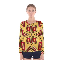 Abstract Pattern Geometric Backgrounds Women s Long Sleeve Tee