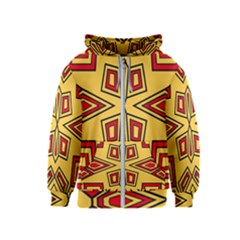 Abstract Pattern Geometric Backgrounds Kids  Zipper Hoodie