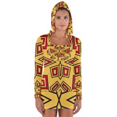 Abstract Pattern Geometric Backgrounds Long Sleeve Hooded T-shirt by Eskimos