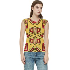 Abstract Pattern Geometric Backgrounds Women s Raglan Cap Sleeve Tee by Eskimos