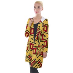 Abstract Pattern Geometric Backgrounds Hooded Pocket Cardigan by Eskimos