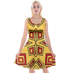 Abstract Pattern Geometric Backgrounds Reversible Velvet Sleeveless Dress