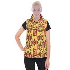 Abstract Pattern Geometric Backgrounds Women s Button Up Vest