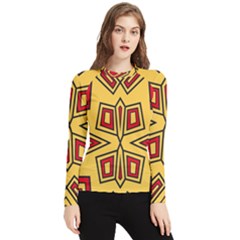 Abstract Pattern Geometric Backgrounds Women s Long Sleeve Rash Guard by Eskimos