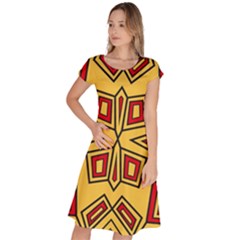 Abstract Pattern Geometric Backgrounds Classic Short Sleeve Dress by Eskimos