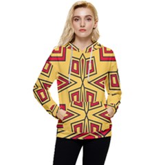 Abstract Pattern Geometric Backgrounds Women s Lightweight Drawstring Hoodie