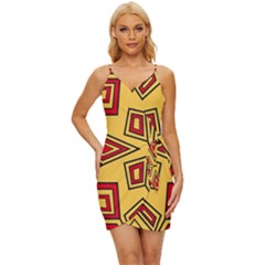 Abstract Pattern Geometric Backgrounds Wrap Tie Front Dress