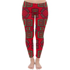 Abstract Pattern Geometric Backgrounds Classic Winter Leggings