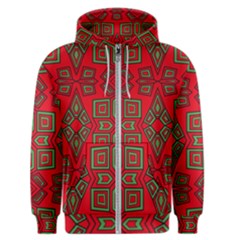 Abstract Pattern Geometric Backgrounds Men s Zipper Hoodie