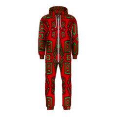 Abstract Pattern Geometric Backgrounds Hooded Jumpsuit (kids)