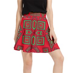 Abstract Pattern Geometric Backgrounds Waistband Skirt by Eskimos