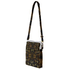 Folk Flowers Print Floral Pattern Ethnic Art Multi Function Travel Bag by Eskimos