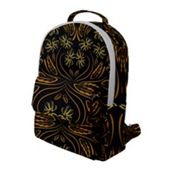 Folk Flowers Print Floral Pattern Ethnic Art Flap Pocket Backpack (large) by Eskimos