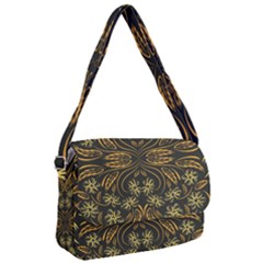 Folk Flowers Print Floral Pattern Ethnic Art Courier Bag by Eskimos