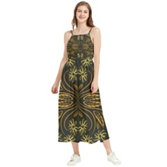 Folk Flowers Print Floral Pattern Ethnic Art Boho Sleeveless Summer Dress by Eskimos