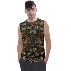 Folk Flowers Print Floral Pattern Ethnic Art Men s Regular Tank Top by Eskimos