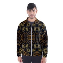 Folk Flowers Print Floral Pattern Ethnic Art Men s Windbreaker