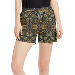 Folk Flowers Print Floral Pattern Ethnic Art Women s Runner Shorts by Eskimos