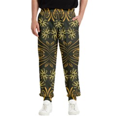 Folk Flowers Print Floral Pattern Ethnic Art Men s Elastic Waist Pants by Eskimos