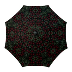 Folk Flowers Print Floral Pattern Ethnic Art Golf Umbrellas by Eskimos