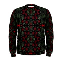 Folk Flowers Print Floral Pattern Ethnic Art Men s Sweatshirt