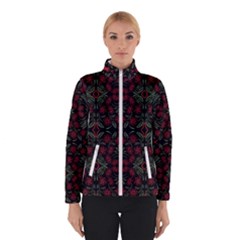 Folk Flowers Print Floral Pattern Ethnic Art Women s Bomber Jacket by Eskimos