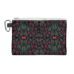 Folk Flowers Print Floral Pattern Ethnic Art Canvas Cosmetic Bag (large) by Eskimos