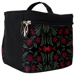 Folk Flowers Print Floral Pattern Ethnic Art Make Up Travel Bag (big) by Eskimos